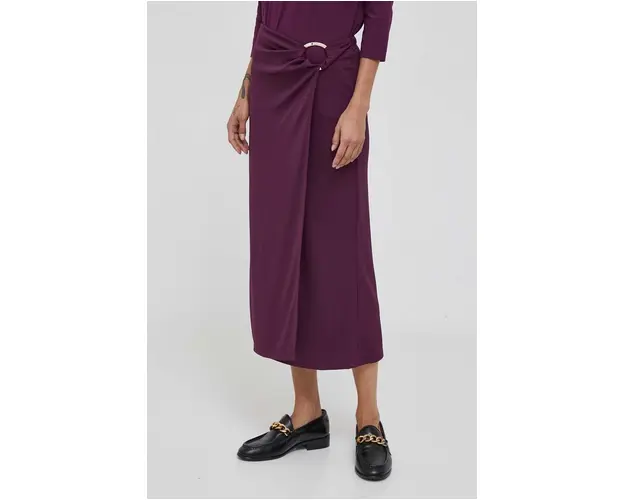 Sisley fusta culoarea violet, midi, drept