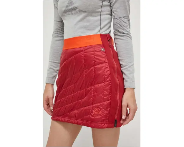 LA Sportiva fusta sport Warm Up Primaloft culoarea rosu, mini, drept