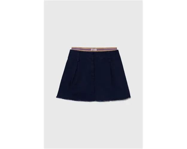 Sisley fusta fete culoarea albastru marin, mini, evazati