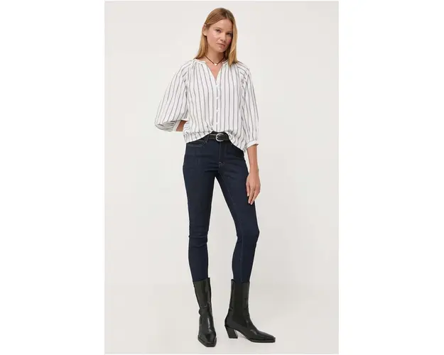 Levi's jeansi 711 DOUBLE BUTTON femei, culoarea albastru marin