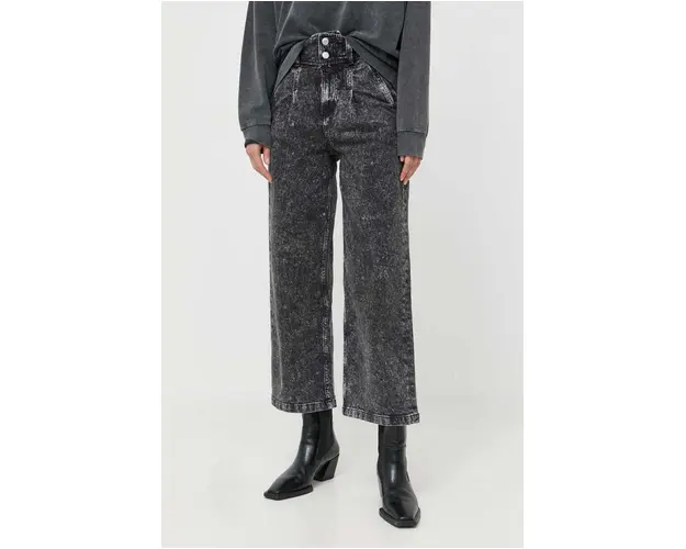 Boss Orange jeansi BOSS ORANGE femei, culoarea negru
