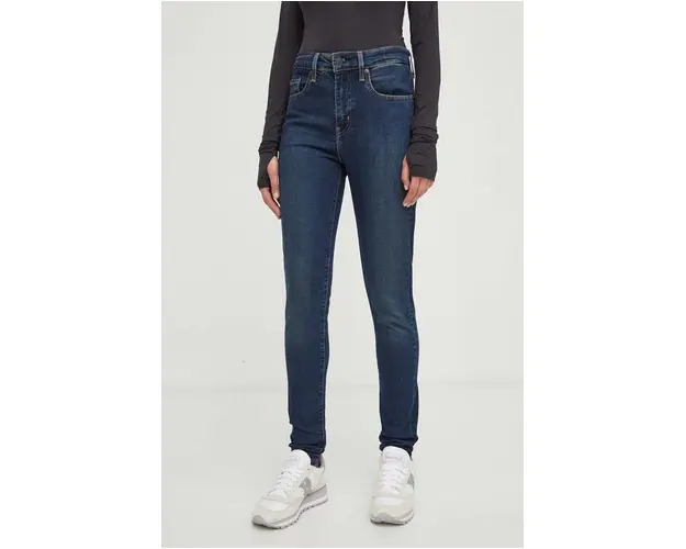 Levi's jeansi 721 HIGH RISE SKINNY femei, culoarea albastru marin