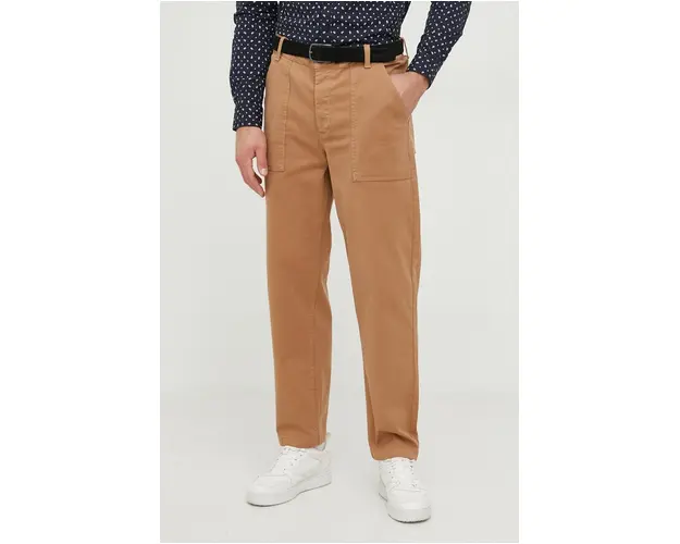 United Colors of Benetton pantaloni barbati, culoarea bej, drept