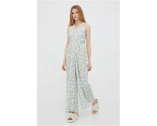 Pepe Jeans salopeta culoarea verde, cu decolteu in v