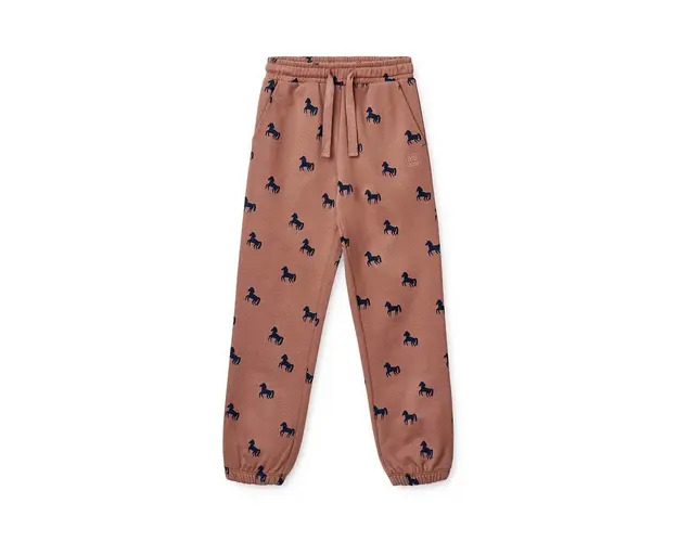 Liewood pantaloni de trening din bumbac pentru copii culoarea roz, neted