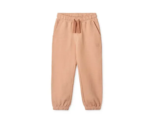 Liewood pantaloni de trening din bumbac pentru copii culoarea bej, neted