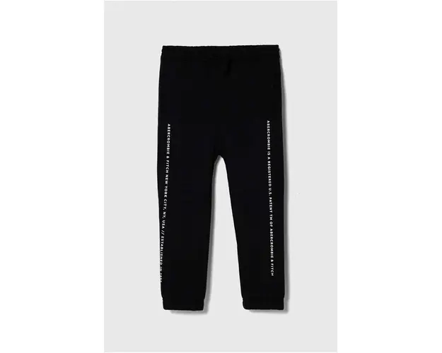 Abercrombie & Fitch pantaloni de trening pentru copii culoarea negru, cu imprimeu