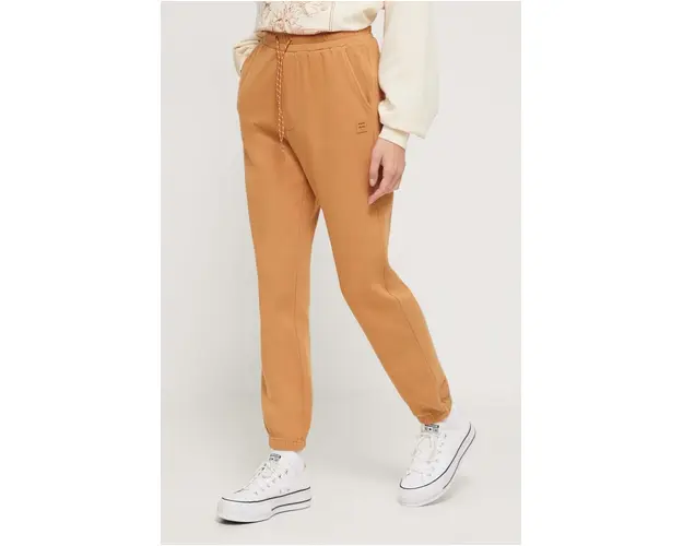 Billabong pantaloni de trening culoarea maro, neted