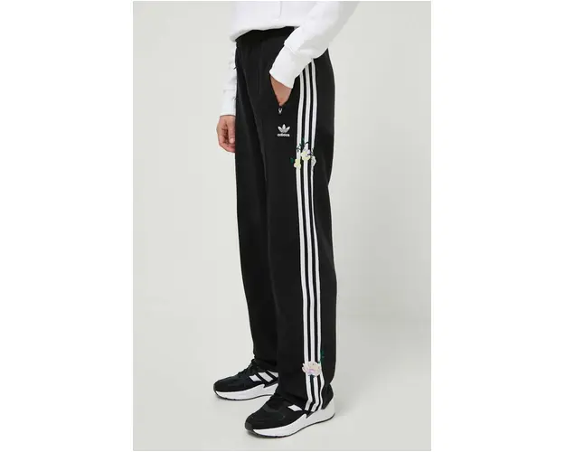 adidas Originals pantaloni de trening culoarea negru, cu imprimeu