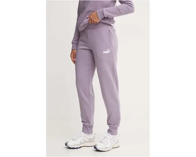 Puma pantaloni de trening culoarea violet, neted