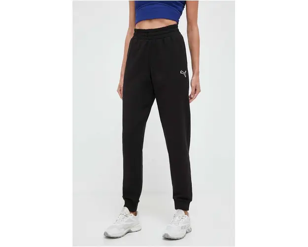 Puma pantaloni de trening din bumbac BETTER ESSENTIALS culoarea negru, uni 675989