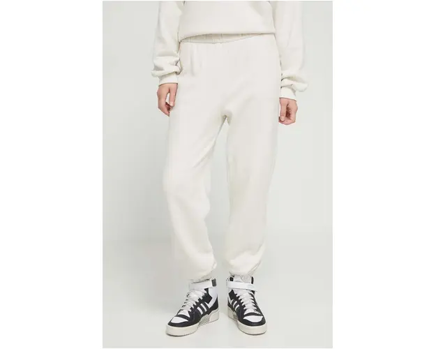 Hollister Co. pantaloni de trening culoarea bej, neted