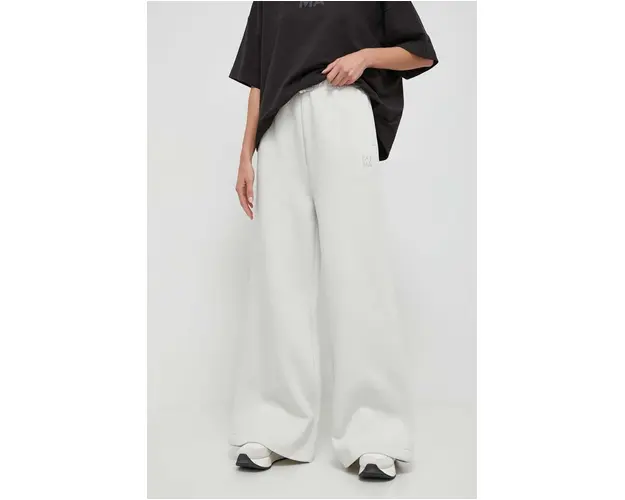 Puma pantaloni de trening culoarea gri, neted