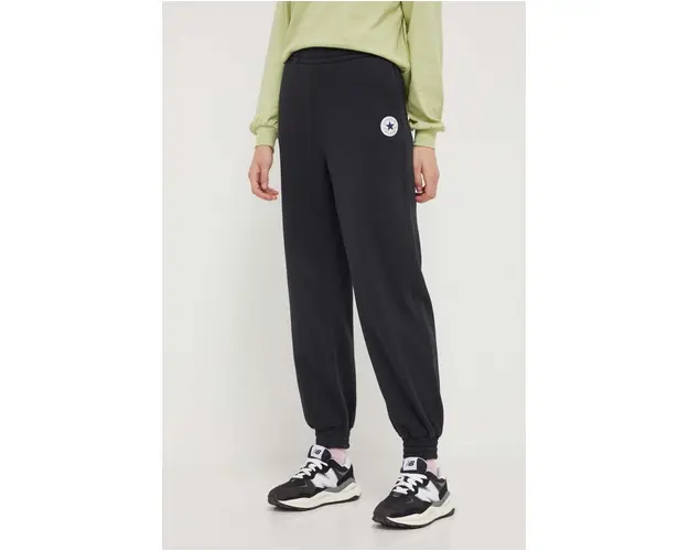 Converse pantaloni de trening culoarea negru, cu imprimeu