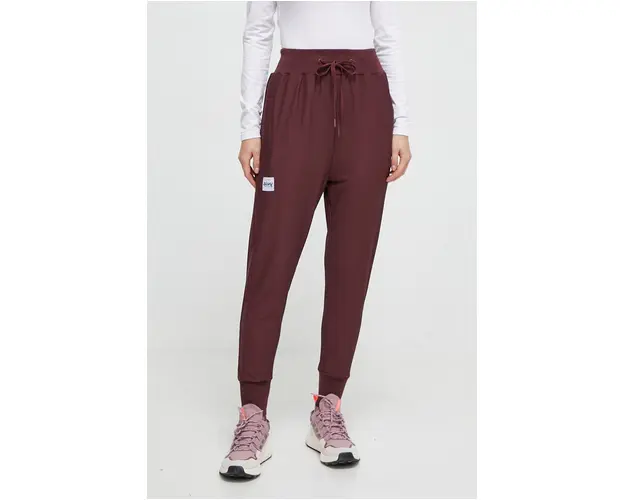 Eivy pantaloni de trening culoarea bordo, neted