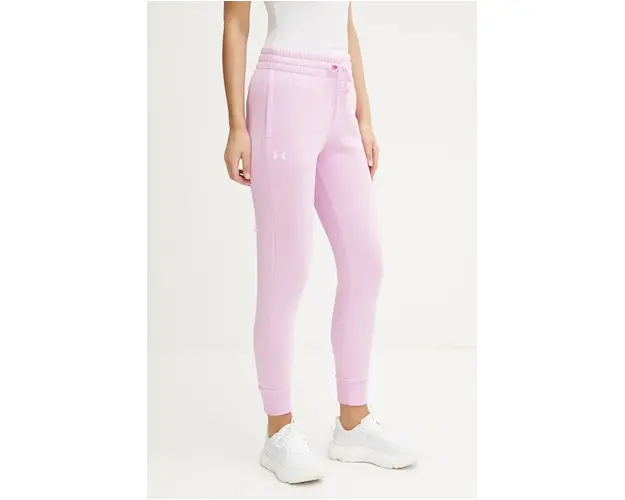 Under Armour pantaloni de trening culoarea violet, neted, 1379438
