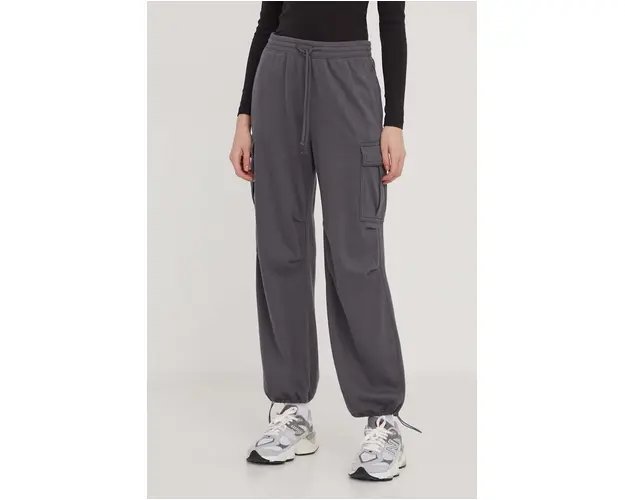 Hollister Co. pantaloni de trening culoarea gri, neted