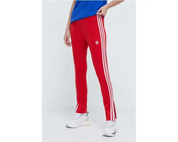 adidas Originals pantaloni de trening SST Classic TP culoarea rosu, cu imprimeu, IK6603