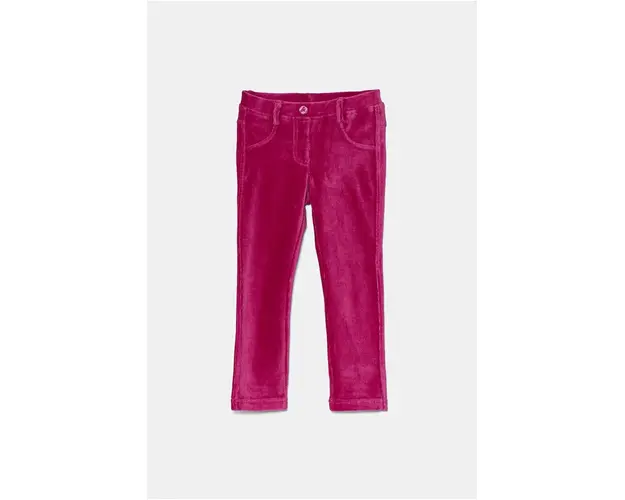 United Colors of Benetton pantaloni copii culoarea roz, neted