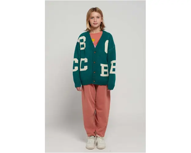 Bobo Choses pantaloni de trening pentru copii culoarea roz, cu imprimeu