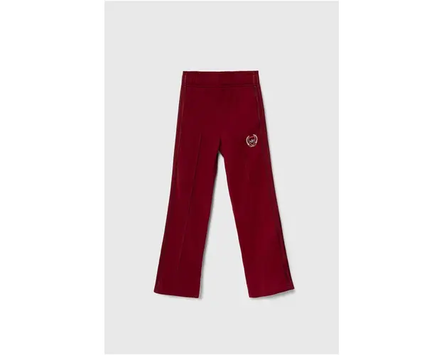 adidas Originals pantaloni de trening pentru copii culoarea bordo, neted