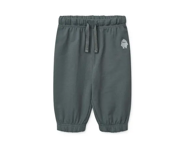 Liewood pantaloni de trening pentru bebelusi culoarea gri, neted