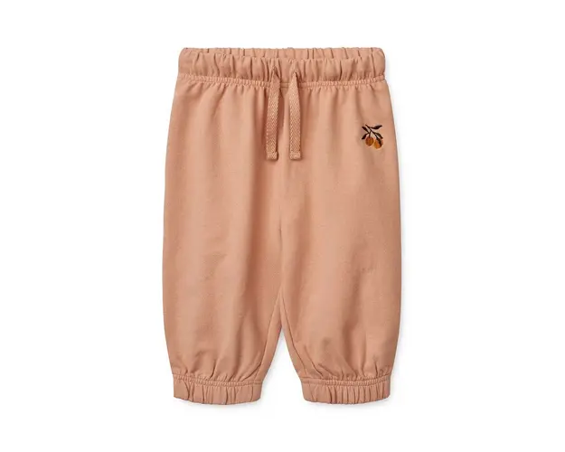 Liewood pantaloni de trening pentru bebelusi culoarea portocaliu, neted