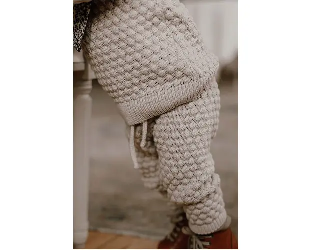 That's mine pantaloni de bumbac pentru copii 027151 Bowie Pants culoarea bej, neted