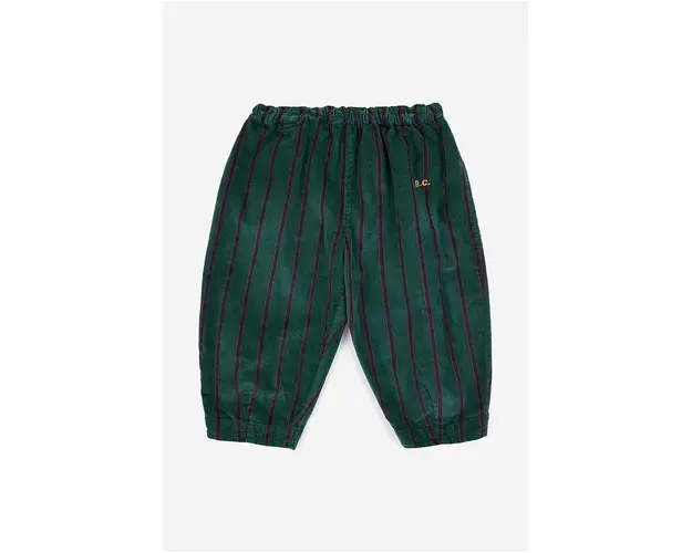 Bobo Choses pantaloni de trening pentru bebelusi culoarea verde, modelator