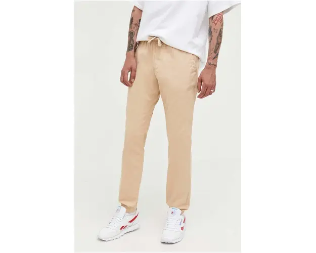 Tommy Jeans pantaloni barbati, culoarea bej
