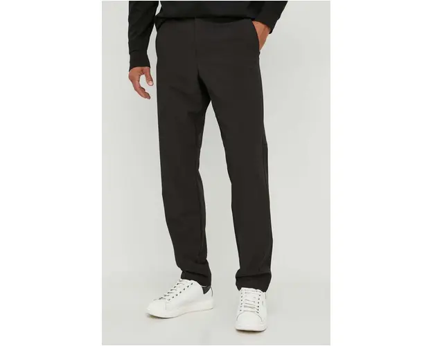 Boss Green pantaloni BOSS GREEN barbati, culoarea negru, drept