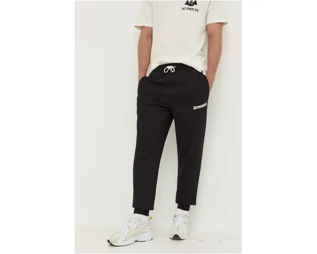 DC pantaloni de trening culoarea negru, cu imprimeu