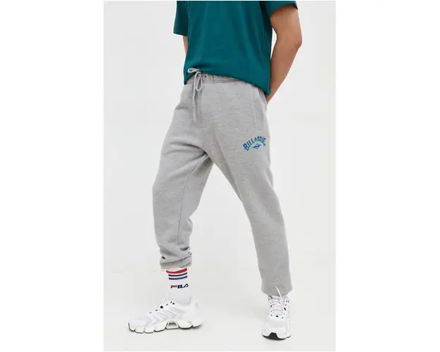 Billabong pantaloni de trening culoarea gri, cu imprimeu