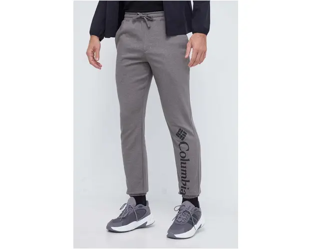 Columbia pantaloni de trening Trek culoarea gri, cu imprimeu 1957944