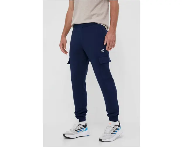 adidas Originals pantaloni de trening culoarea albastru marin, neted