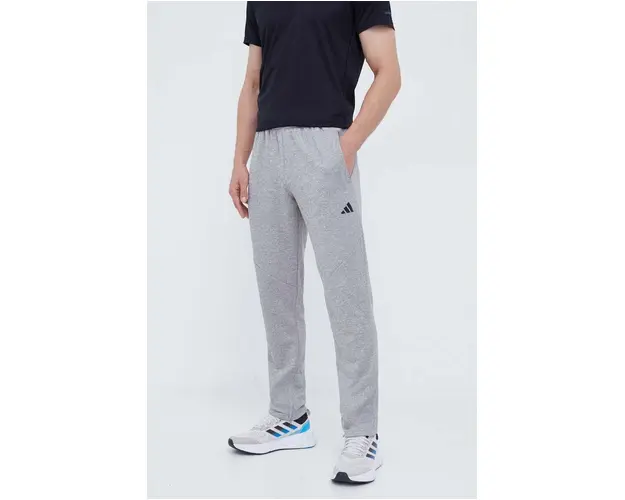 adidas Performance pantaloni de antrenament Game and Go culoarea gri, melanj