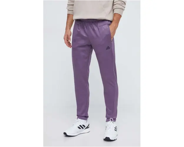 adidas pantaloni de trening culoarea violet, modelator