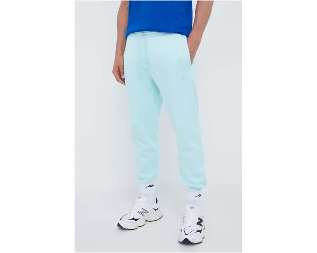 adidas pantaloni de trening culoarea turcoaz, neted