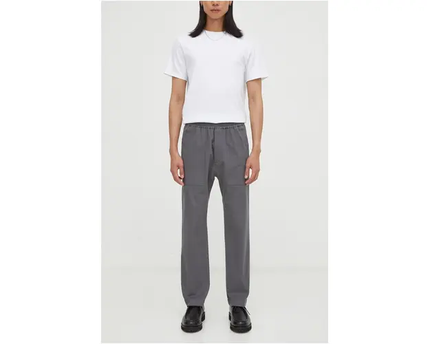 Drykorn pantaloni barbati, culoarea gri, drept