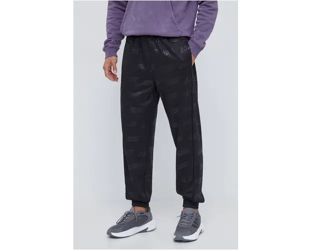 adidas pantaloni de trening culoarea negru, cu imprimeu
