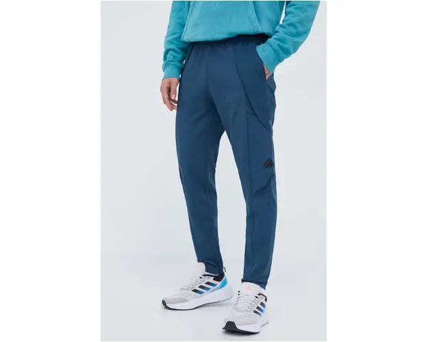 adidas pantaloni barbati, culoarea turcoaz, mulata