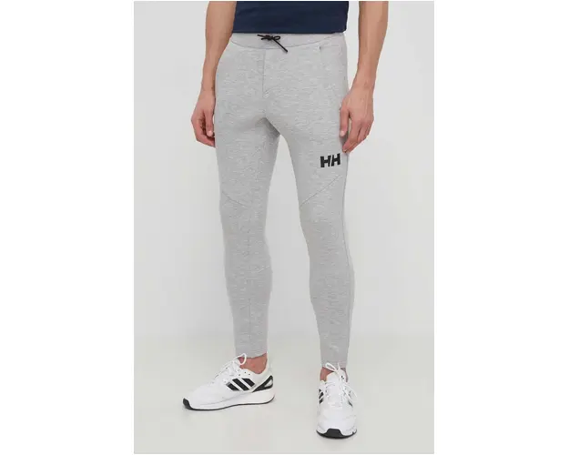 Helly Hansen pantaloni de trening culoarea gri, cu imprimeu