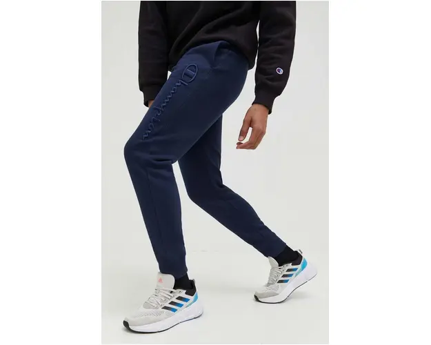 Champion pantaloni de trening culoarea albastru marin, neted