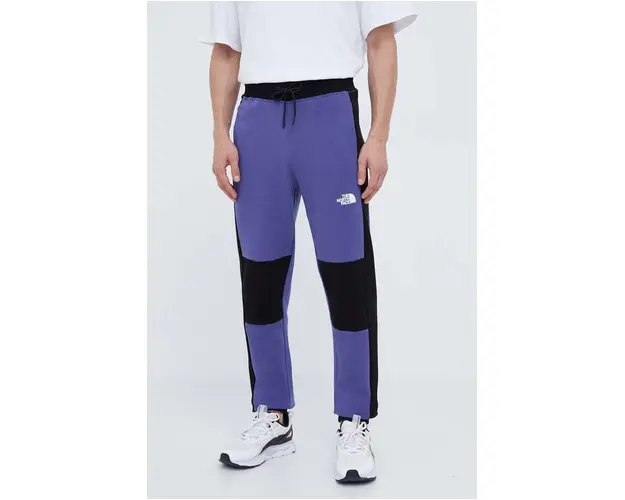 The North Face pantaloni de trening din bumbac culoarea violet, modelator