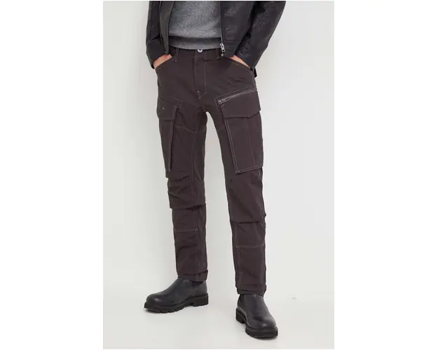 G-Star Raw pantaloni barbati, culoarea gri, cu fason cargo