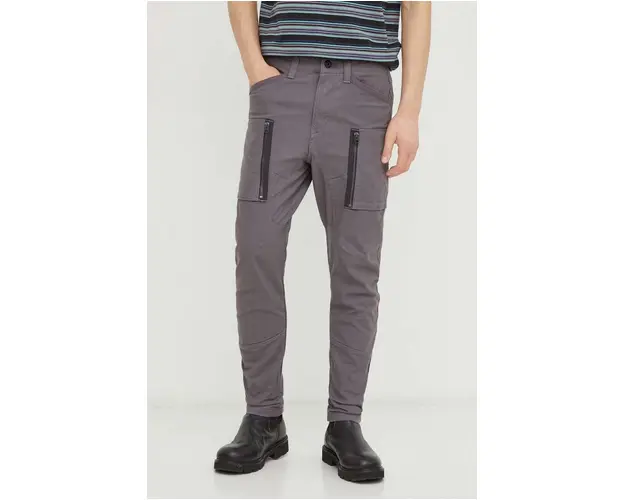 G-Star Raw pantaloni barbati, culoarea negru, drept