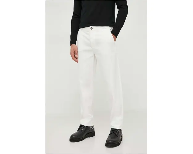United Colors of Benetton pantaloni barbati, culoarea bej, drept
