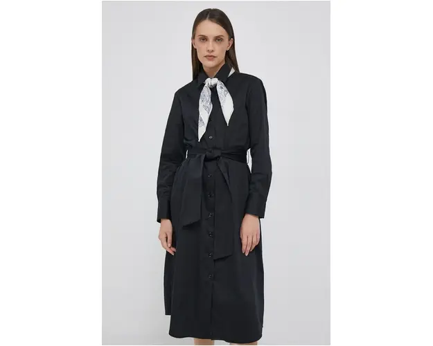 Seidensticker rochie culoarea negru, mini, drept