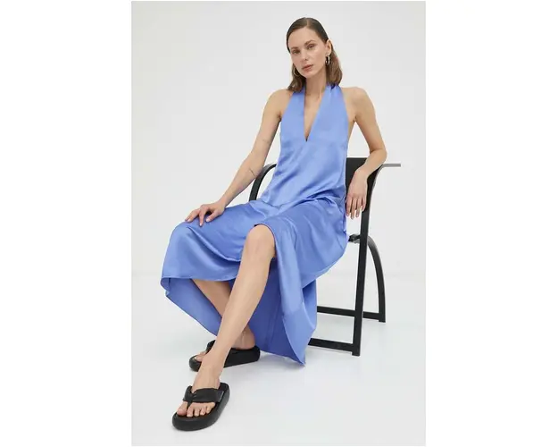 Samsoe Samsoe rochie culoarea violet, mini, evazati