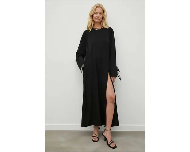 Gestuz rochie culoarea negru, maxi, oversize